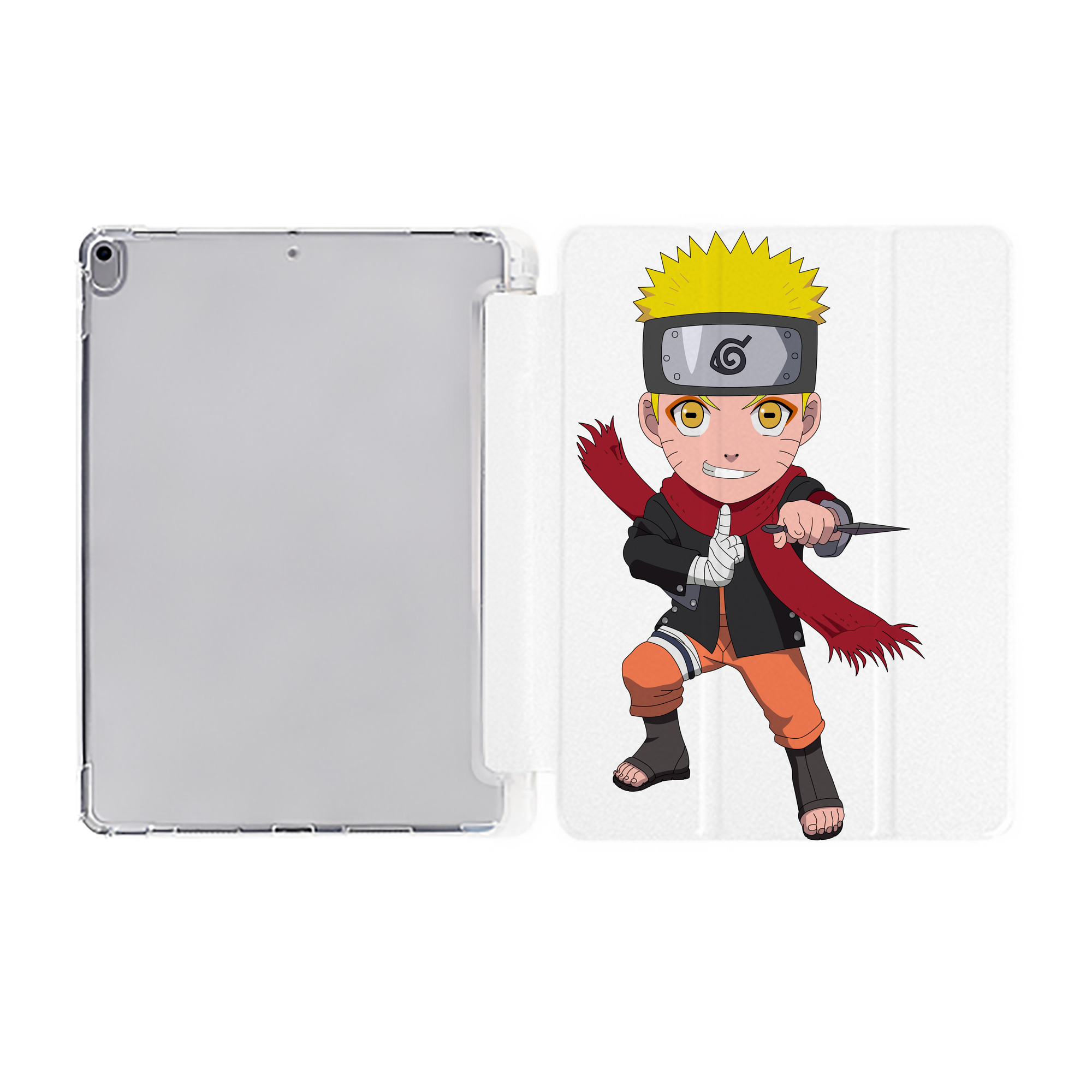 （画像用） NARUTO -ナルト- うずまき ナルト Uzumaki Naruto IPad ケース ペン収納付き 三つ折りスタンド PUレザー×シリコン 対応機種9.5/10.5/10.9インチ